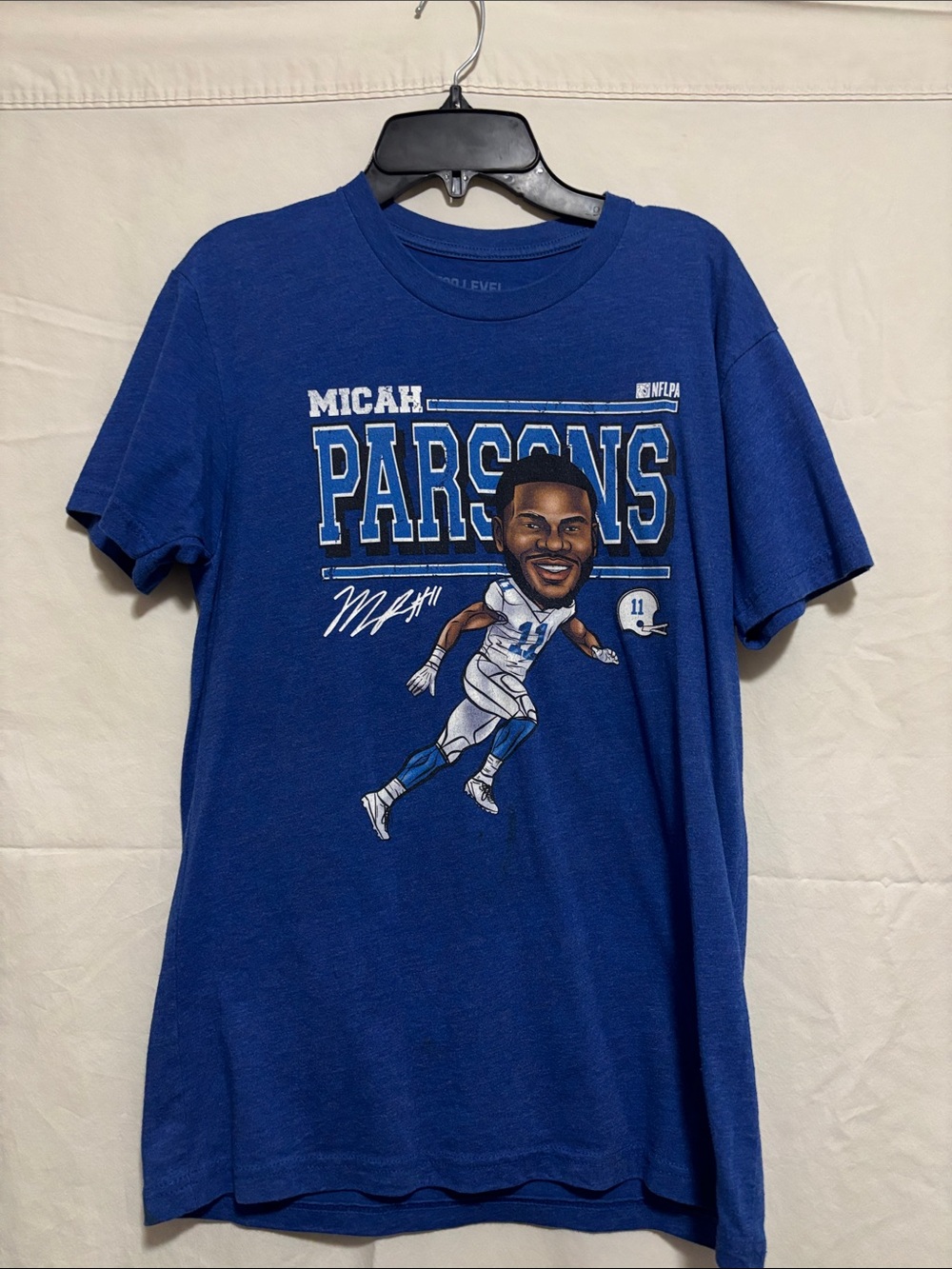 Micah Parsons Kids Blue Graphic Jersey Tee Size Small